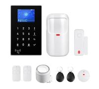 Sistemi Sicurezza Casa Tuya Smart WIFI GSM Di Allarme Sicurezza Cam IP Sensore For Porte E Finestre Rilevatore Movimento Antifurto Wireless(B)