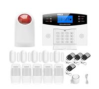 Sistemi Sicurezza Casa Tuya Smart Wireless Wired Wifi Di Allarme Antifurto Sicurezza Domestica Con Rilevatore Sensori Movimento For Porte Quadrante Automatico(Kit L)