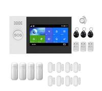 Sistemi Sicurezza Casa Tuya WiFi GSM Protezione Di Sicurezza Domestica Allarme Intelligente Touch Screen Antifurto Rilevatore Movimento Sensore For Porte E Finestre Telecamera IP(H)