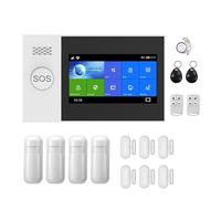 Sistemi Sicurezza Casa Tuya WiFi GSM Protezione Di Sicurezza Domestica Allarme Intelligente Touch Screen Antifurto Rilevatore Movimento Sensore For Porte E Finestre Telecamera IP(F)