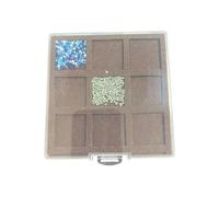 Sistemi stoccaggio per perline Vassoio in plastica in feltro a 9 griglie Protegge i gioielli dai graffi Espandibile per progetti artigianali Vassoio per gioielli antigraffio