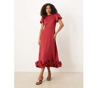 Sister Jane - Vestito lungo color orchidea a palloncino con maniche a sbuffo-Rosa S