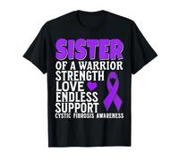 Sister of a Warrior CF Cystic Fibrosis Awareness Support Maglietta