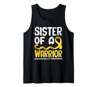 Sister of A Warrior - Nastro Dorato per Il Cancro Infantile Canotta