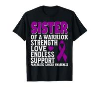 Sister of a Warrior Pancreatic Cancer Family Matching Gifts Maglietta