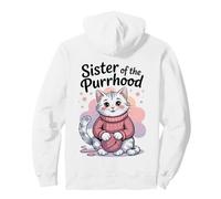Sister of The Purrhood - Simpatico Gatto Lavorato a Maglia Felpa con Cappuccio