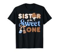 Sister Of the Sweet One Biscotti e latte 1° compleanno Maglietta