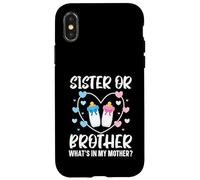Sister Or Brother What's In My Mother Baby Annuncio Custodia per iPhone X/XS