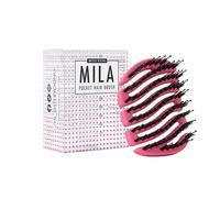 SISTER YOUNG MILA Spazzola per capelli con setole di cinghiale autentiche - Spazzola antistatica e maneggevole per capelli lucidi e sani | Spazzola da viaggio compatta per la cura quotidiana dei