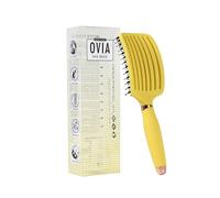 Sister Young OVIA - Spazzola professionale per capelli ventilata con setole di cinghiale per volume, lucentezza e capelli sani | Districazione e styling senza tirare (LEMON)