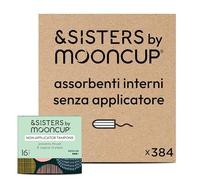 &SISTERS® by Mooncup Assorbenti interni Medium/Super senza applicatore, 100% cotone biologico, 384 assorbenti interni