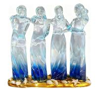 Sisters by My Side, Celebrates Friendships Three Sisters Sculpture, Friend Birthday Gifts for Women, Meaningful Sister Gifts, Christmas & Friendship Day Present (Four Sisters)