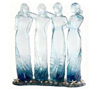 Sisters by My Side Celebrates Friendships Three Sisters Sculpture, Personaggio in resina dipinta a mano, Friend Birthday Gifts for Women, Sister & Bestie Keepsake Decor (Four Sisters)