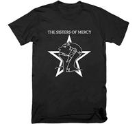 Sisters of Mercy T-Shirt Tee Top Retro 80S Cotton Short Sleeve T-Shirt Black Tee Shirt Black M