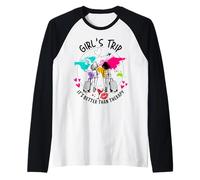 Sisters Weekend It's Better Than Therapy for Girls Trip 2025 Maglia con Maniche Raglan