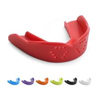 SISU Paradenti 3D per ragazzi, colore rosso intenso, spessore 2,0 mm, per atleti sotto i 5 piedi di altezza, preformato per una vestibilità personalizzata, rimodellabile fino a 20 volte, non tossico