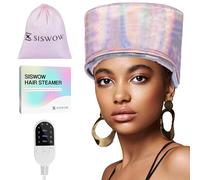 SISWOW Cuffia termica per balsamo profondo a 10 livelli di riscaldamento rapido, vaporizzatore per indumenti per capelli neri naturali, per uso domestico, modalità termica di trattamento, ideale per
