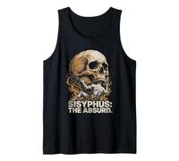 Sisyphus The Absurd Vintage Philosophical Skull Canotta