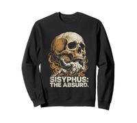 Sisyphus The Absurd Vintage Philosophical Skull Felpa