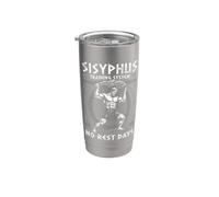 Sisyphus Training System No Rest Days Greek Mitologia Palestra Bicchiere termico in acciaio inox doppia parete