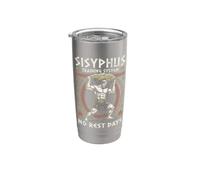 Sisyphus Training System No Rest Days Greek Mitologia Palestra Bicchiere termico in acciaio inox doppia parete