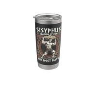 Sisyphus Training System No Rest Days Greek Mitologia Palestra Bicchiere termico in acciaio inox doppia parete