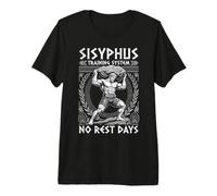 Sisyphus Training System No Rest Days Greek Mitologia Palestra Maglietta Premium