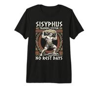 Sisyphus Training System No Rest Days Greek Mitologia Palestra Maglietta Premium