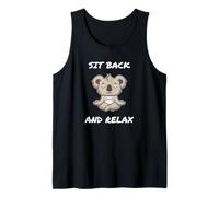Sit Back And Relax Koala Carino Meditazione Meditare Canotta