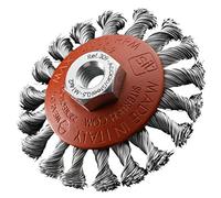 Sit-Spazzola Abrasiva Conicia In Acciaio A Mazzetti Ritorti Per Smerigliatrice D.95Mm