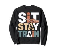 Sit Stay Train Dog Obbedience Trainer Felpa