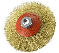 SIT Tecnospazzole 0222 Spazzola per Smerigliatrice a Filo Ondulato in Acciaio Ottonato - CO 120E in Blister - Ø: 120mm, Ø=120 mm