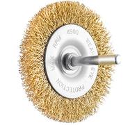 Sit Tecnospazzole 205 Spazzola per Trapano a Filo Ondulato in Acciaio Ottonato, Ø=100 mm
