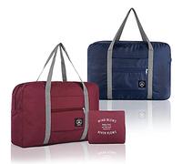 SITAKE Viaggi pieghevoli, Borse Cabina Leggero Impermeabile, Adatto per Notte, Vacanze, Shopping, Week-end, Uscite, Palestra, 2 Borse, L
