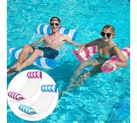 Sitbfoam 2 materassi ad aria per acqua, materasso ad aria, accessori per piscina, divertimento, 4 in 1, per piscina, spiaggia, acqua, per adulti e bambini (ammock-rosa)