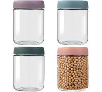 Sitbfoam 4 vasetti da 500 ml con tappo a vite ermetico, per Overnight Oats, cereali, yogurt, chia budino