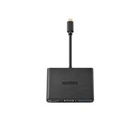 Sitecom Adattatore 3-in-1 da USB-C a USB+VGA+USB-C, Nero/Antracite
