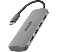 Sitecom CN-393 USB-C Hub 4 Porte, da USB-C Maschio a 4 Porte USB 3.0, Hub in Alluminio