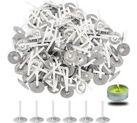 Sitengjun 500 stoppini per candele, Cotton Candle WickTea Light Wicks Waxed, Candle Wicks with Holder stoppini per candele, per la produzione di candele (26 mm)