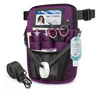 SITHON Marsupio da Infermiera con Supporto per Nastro, Multifunzionale Organizer Cintura Borsa per Infermieri, Multicompartimenti Tasche per Stetoscopi, Forbici, Bende, Accessori Medici, (Viola)