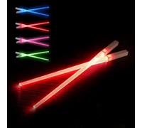 SithSticks 2 Bastoncini Luminosi Rossi | Bastoncini Spada Laser a LED | Posate Lavabili e Rutilizzabili per Bambini e Adulti | Cucina Cinese e Giapponese | Idea Regalo | OriginalCorner