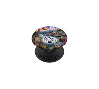 Sitka Alaska, AK, Stati Uniti Viillage, Pacific Passage, pesca PopSockets PopGrip Adesivo
