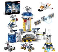 Sitodier Giocattolo da costruzione con base spaziale e lancio di razzi, 824 pezzi Creative Planet Exploration Building Block, kit di costruzione base lunare per bambini e bambine 8 9 10 11 12 13
