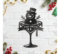 Sitorour Personalizzato Metallo Pupazzo di Neve Segni Personalizzati Decoracion Navidad Decorazione Della Parete Buoni Regali Per Le Donne Regali