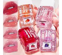 Sitovely 4 PCS Olio Cura delle Labbra, Plumping Rossetti Set, Lucidalabbra Scintillante specchio balsamo idratante colorato, Lip Plumper Gloss Glow Oil trasparente
