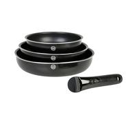 Sitram 715485 Set 3 Padelle Sitramovible Family Ø20/24/28 cm - Alluminio 90% riciclato + rivestimento antiaderente senza PFOA - Manico removibile - Compatibili con induzione