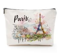 Sitsink Paris Souvenirs Travel Essentials - Torre Eiffel Paris Souvenir dalla Francia, Regali di Parigi per le donne Piccola borsa cosmetica per borsa, Paris Travel Must Haves piccola borsa per il