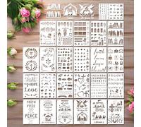 Sitsink Stencil cristiani per scrapbooking, 24 pezzi, stencil biblici religiosi per diari, quaderni, diari
