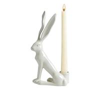 Sitting Bunny Candle Holder | Resin, 7.9in X 3.9in | Easter Indoor Rabbit Candlestick for Garden, Balcony, Lawn | Spring Home Decor Centerpiece