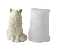 Sitting Cat Candle Mold - Silicone Epoxy Resin Casting Form, Soap Wax Craft Tool, Reusable DIYs Aromatherapy Making Supply, Detailed Animal Sculpture Template | Creativee Handmade Ornament for Party